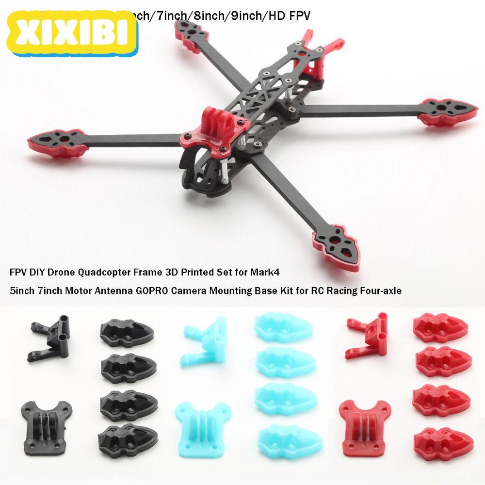 XIXIBI DIY Drone Quadcopter Khung, Bộ in nhựa FPV, Bộ máy ảnh Ăng-ten động cơ 5 màu chất lượng cao c