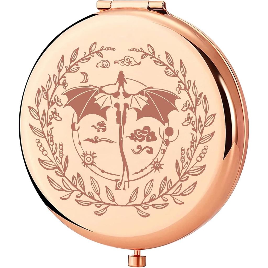 KEYCHIN Wing Dragon Pocket Mirror Dragon Rider Book Gifts Empyrean Book Series Gương trang điểm nhỏ 