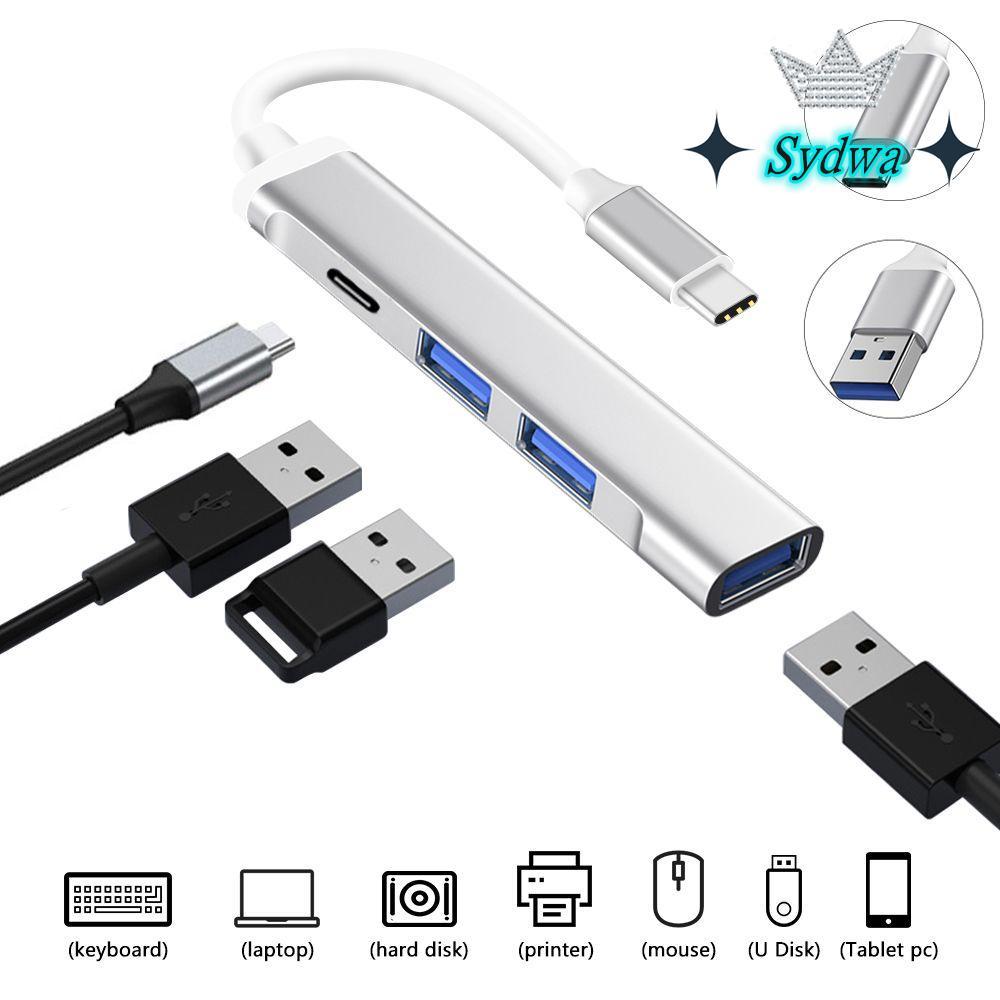 Bộ chia truyền dữ liệu SYDWA USB C HUB 4 cổng Dock Station cho Dell