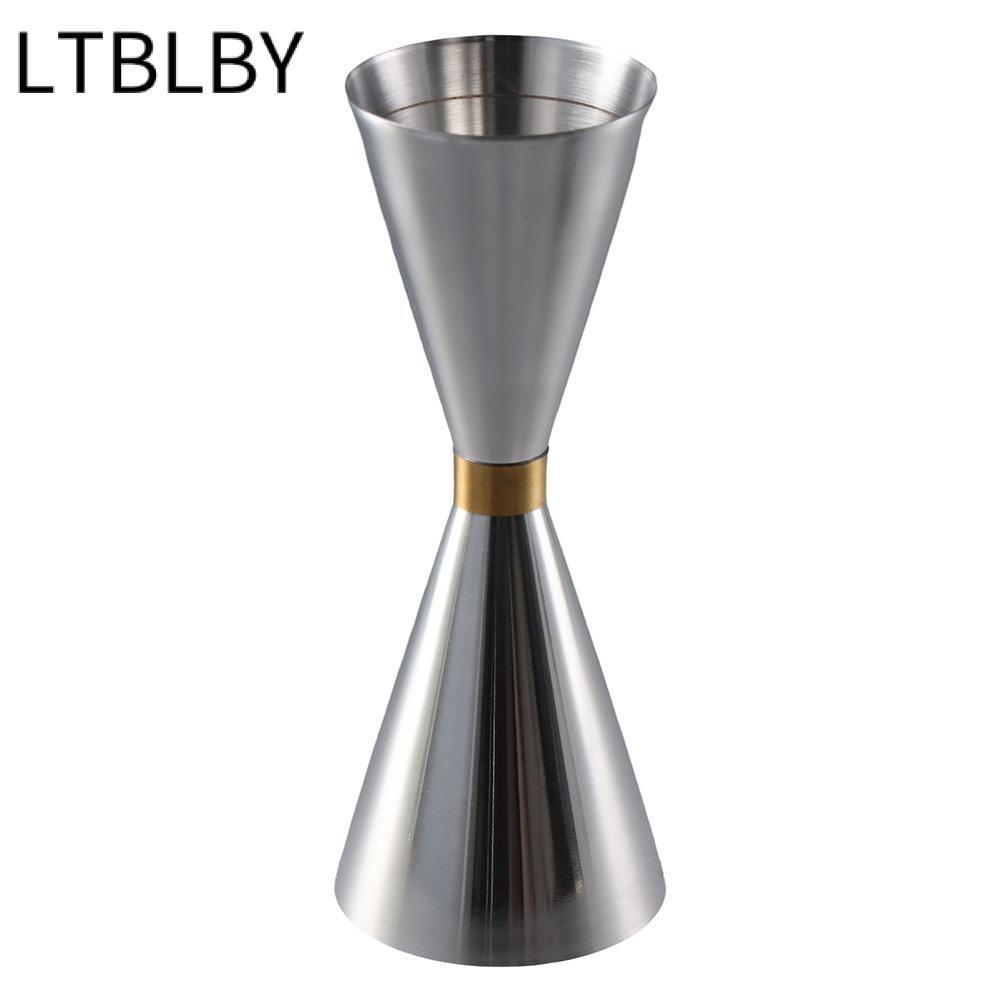 LTBLBY Double Cocktail Jigger, Shot Measures Inside Bar Đo Jigger, Thép không gỉ nóng OZ / ML Đồ uốn