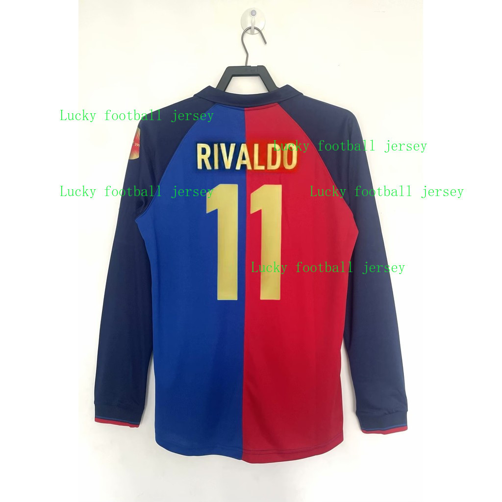[Retro] 1899-1999 Áo bóng đá Barcelona kỷ niệm 100 năm Áo bóng đá dài tay AAA +