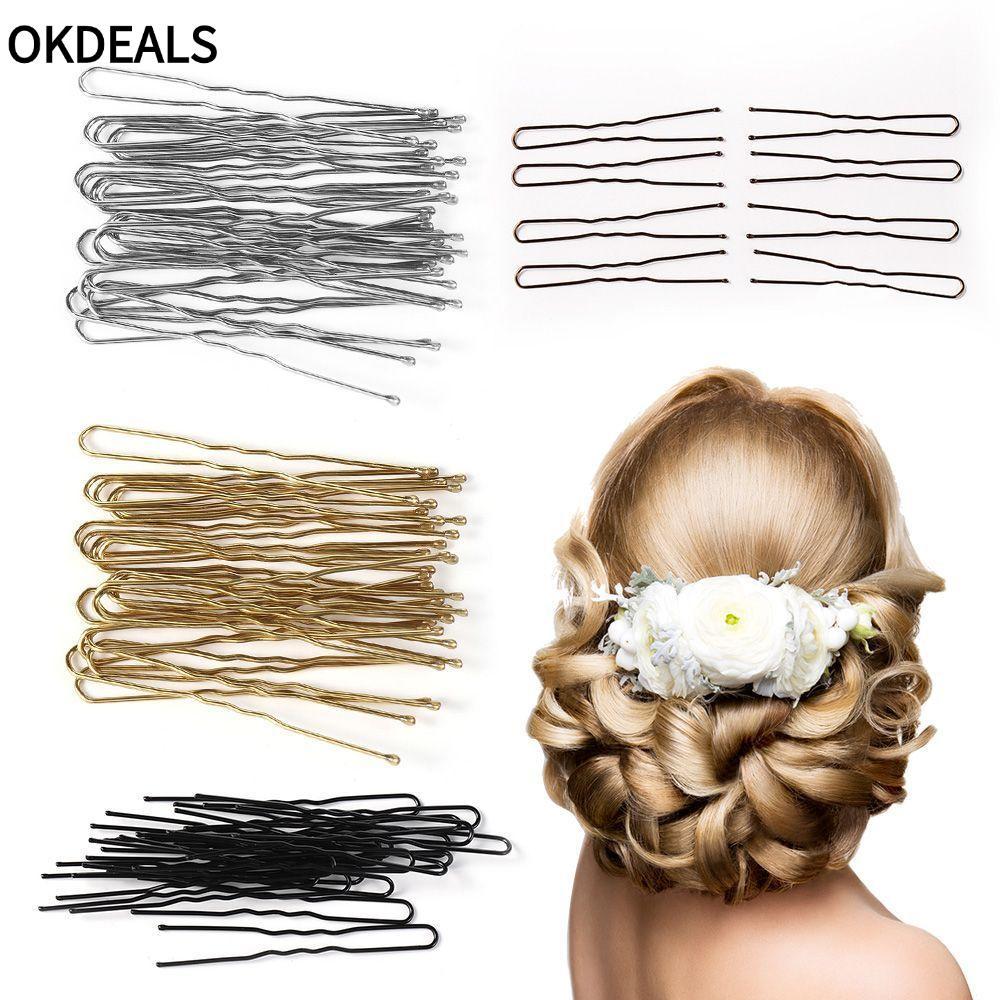 OKDEALS 20 Cái Kẹp Tóc Sóng Trượng Vàng Nóng Barrette