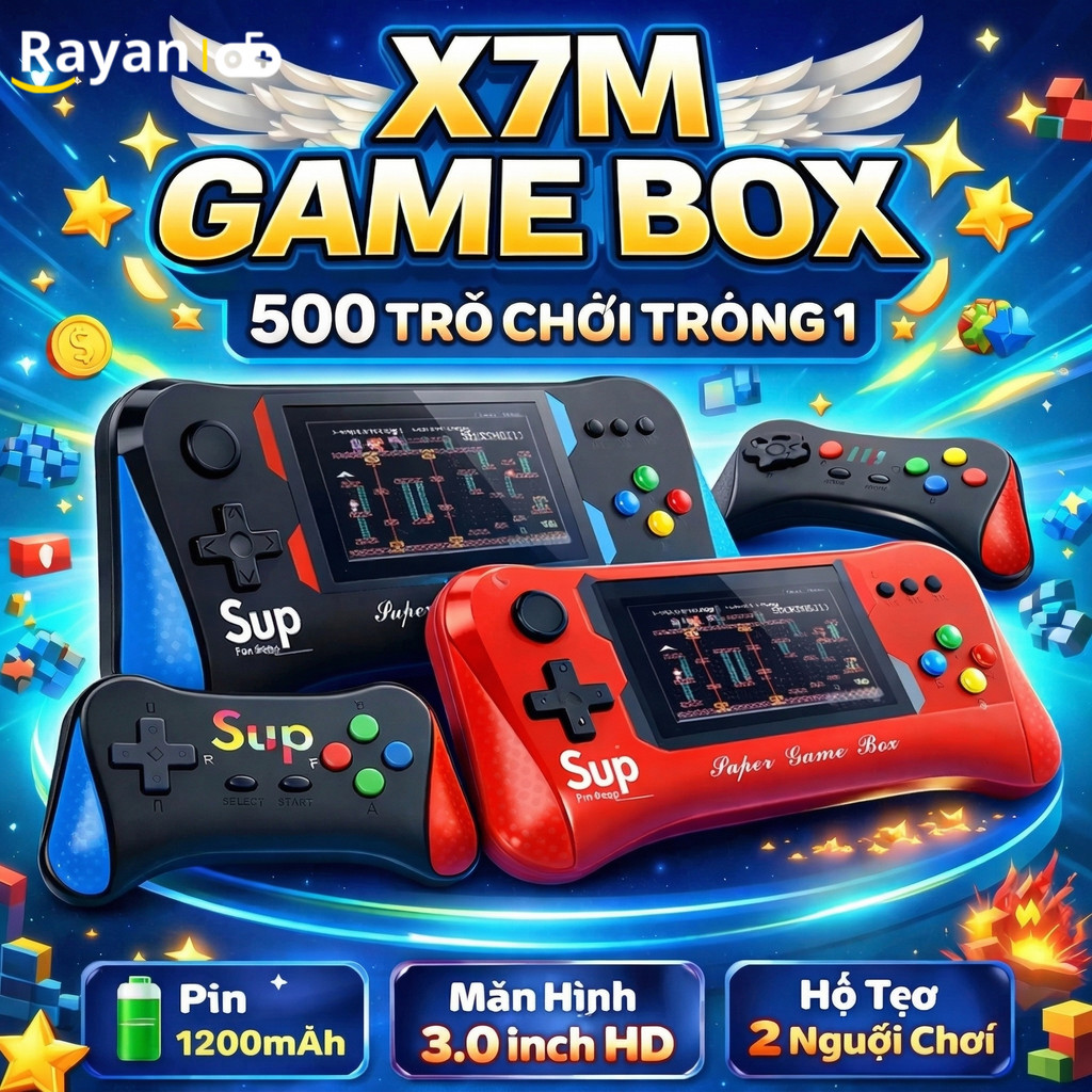 Máy Chơi Game Cầm Tay mini X7M 500 trong 1 Game Màn Hình HD Phiên Bản