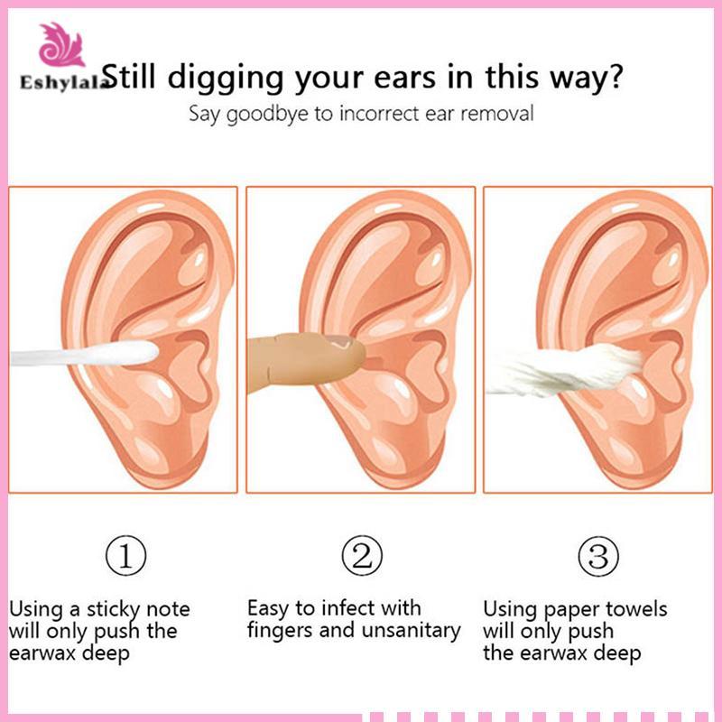 Eshylala Ear Wax Piers Cleaner Thép không gỉ Earpi Wax Remover Curette Care Ear Pi Cleaner Ear Clean