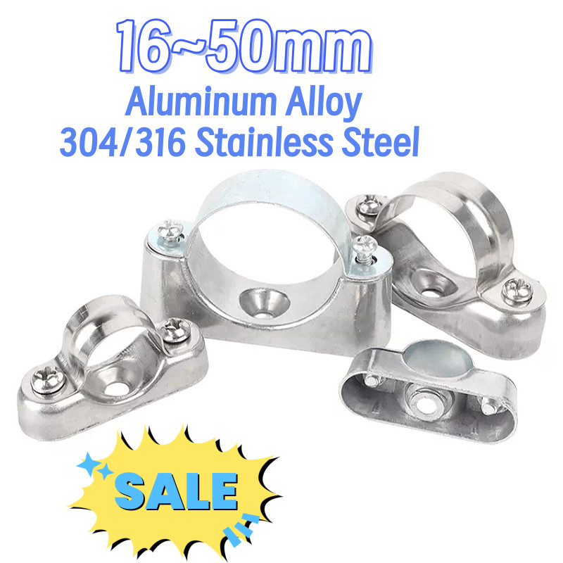 16 ~ 50mm mã tắt tường yên xe kẹp ống kẹp kẹp cố định Kẹp thép không gỉ 304 / 316 Hợp kim nhôm