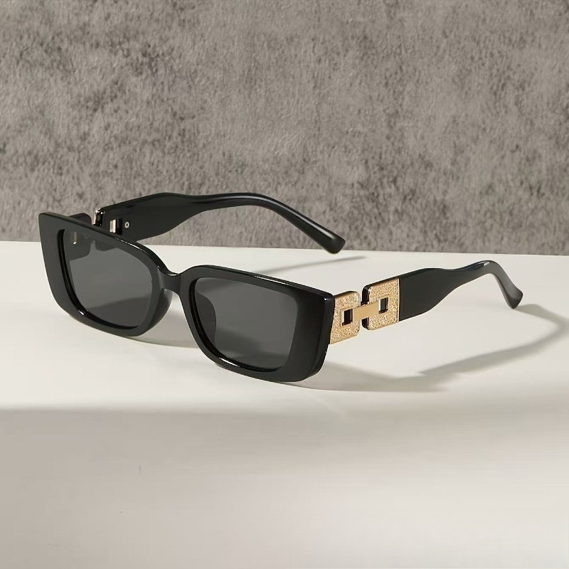 Hollow Out Chain Cat Eye Shades Sweet Cool Face Slimming Kính râm nữ