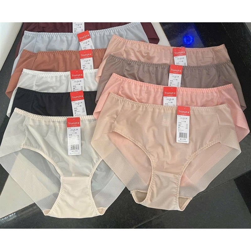 Quần lót nữ lụa chip mỏng vải lụa trium02