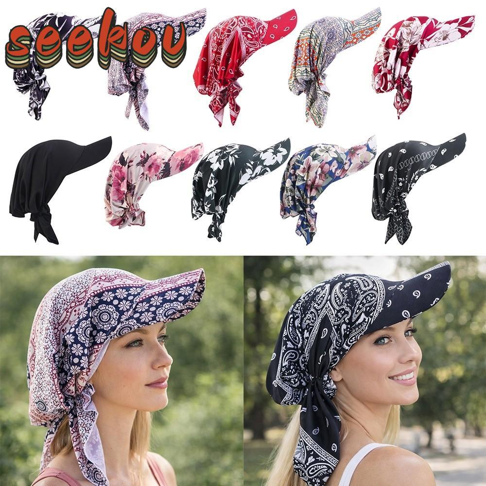 Mũ Hijab Seekov đáy hình vuông họa tiết Paisley, thoáng khí và điều chỉnh được, phù hợp với style hi