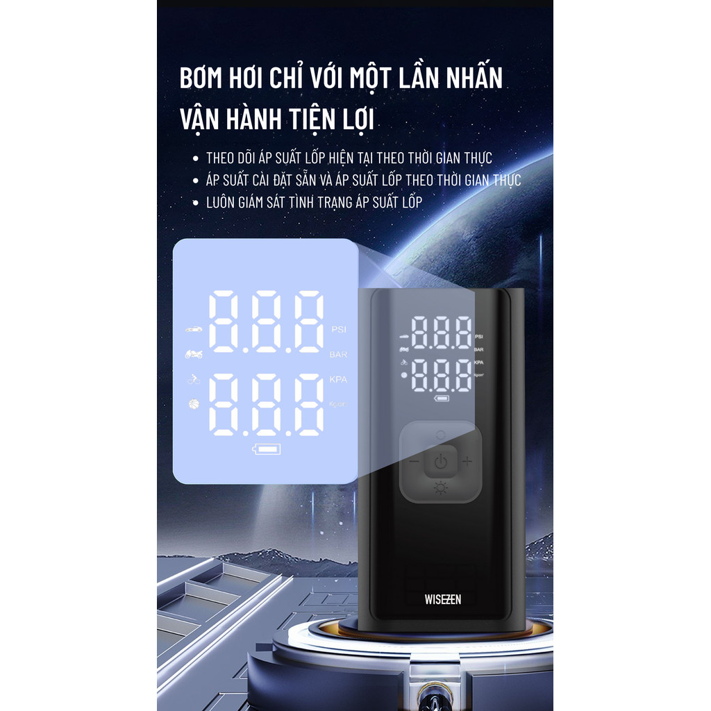 Bơm Xe ô Tô Máy Bơm Không Khí Cầm Tay Máy Bơm Không Khí Cầm Tay Máy Bơm Không Khí ô Tô Không Dây | BigBuy360 - bigbuy360.vn