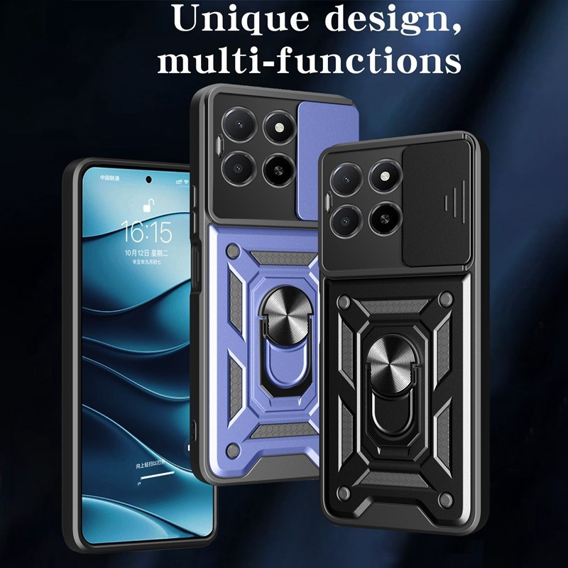 Dành Cho Honor X5b Plus 4G Ốp Lưng Chống Sốc Giáp Từ Tính Giá Đỡ Nhẫn Vỏ Điện Thoại Honor X5b / X5b 