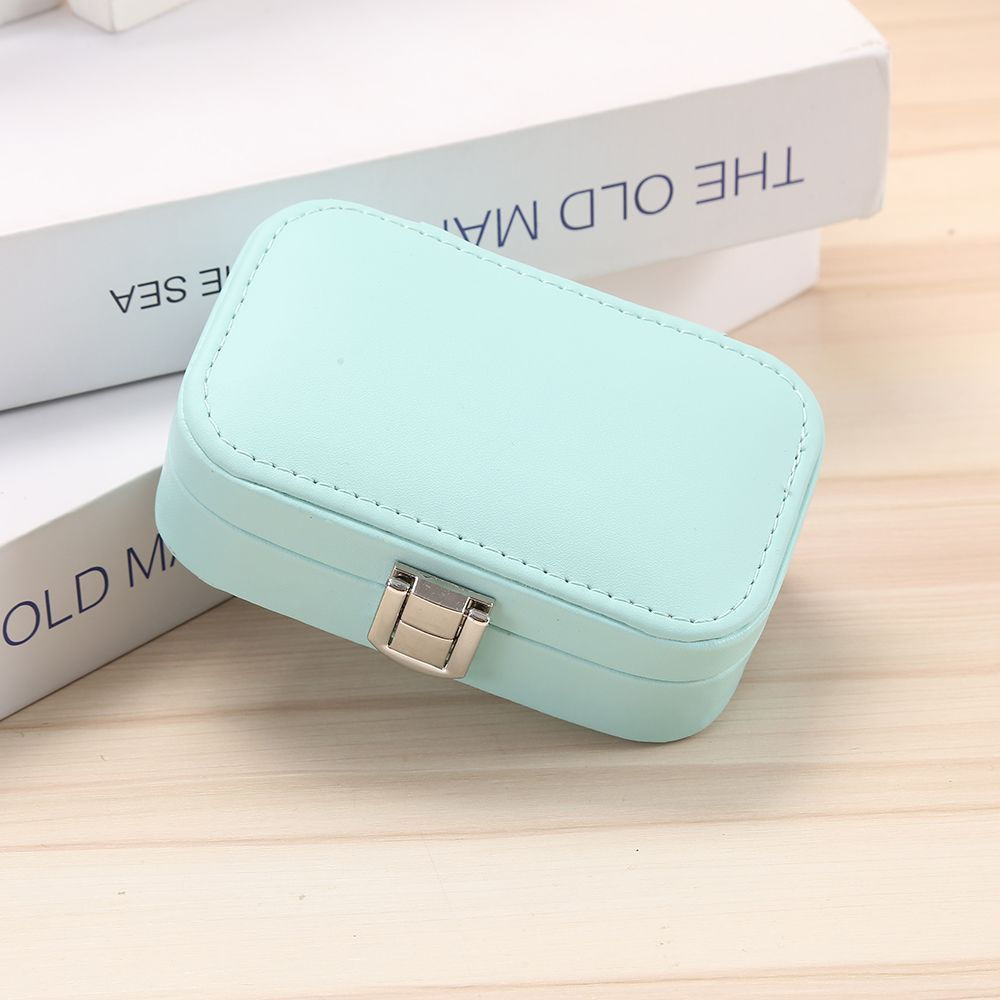 TB Spot Goods#Light Luxury Macaron Storage Jewelry Box Portable Compact Travel Earrings Ring Exquisi