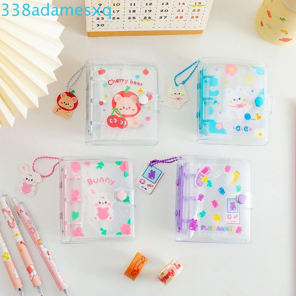ADAMESXQB Chất Kết Dính Notebook Kawaii Đồ Dùng Học Tập Sổ Tay 3 Lỗ Mini Planner Binder Ring Noteboo