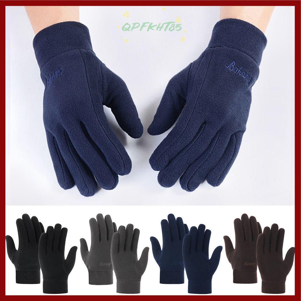 Găng tay lái xe thể thao nữ thu đông, lông ấm, phù hợp ngoài trời