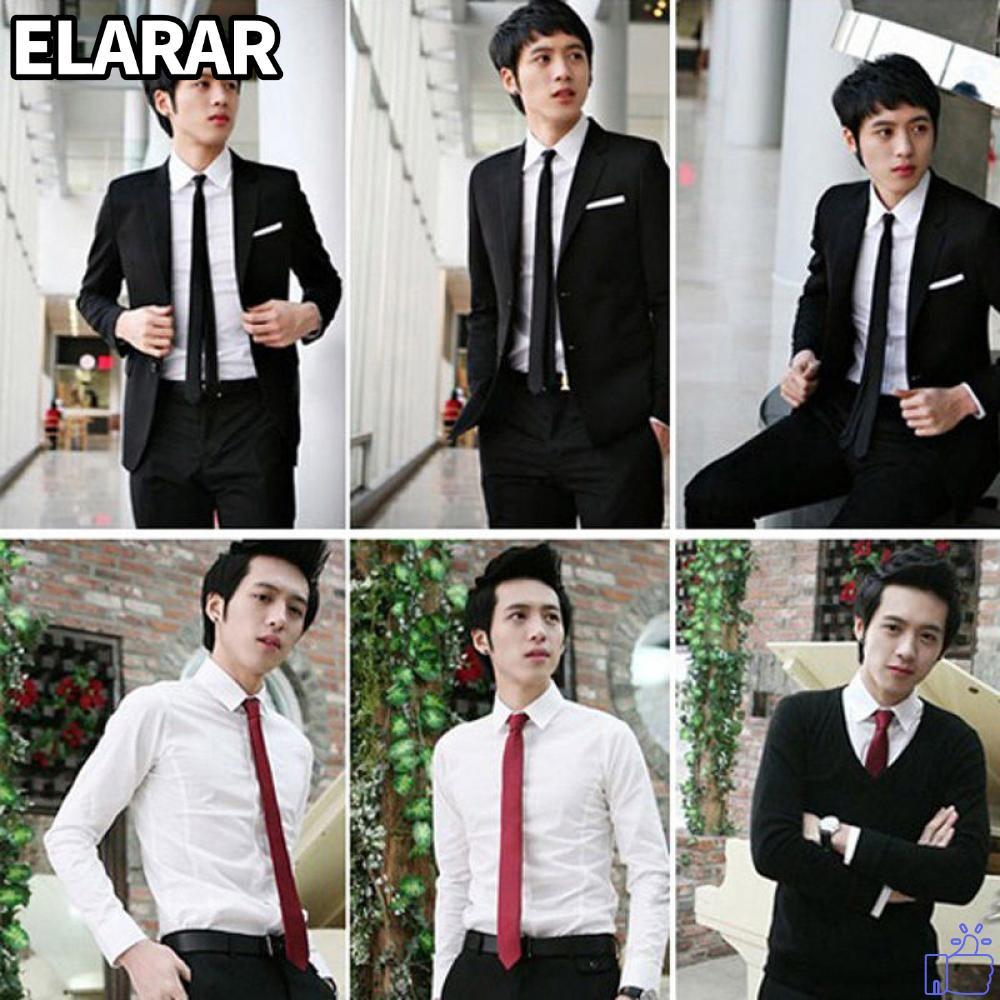 ELARA‌R Cà Vạt Cổ Skinny Trơn Cưới