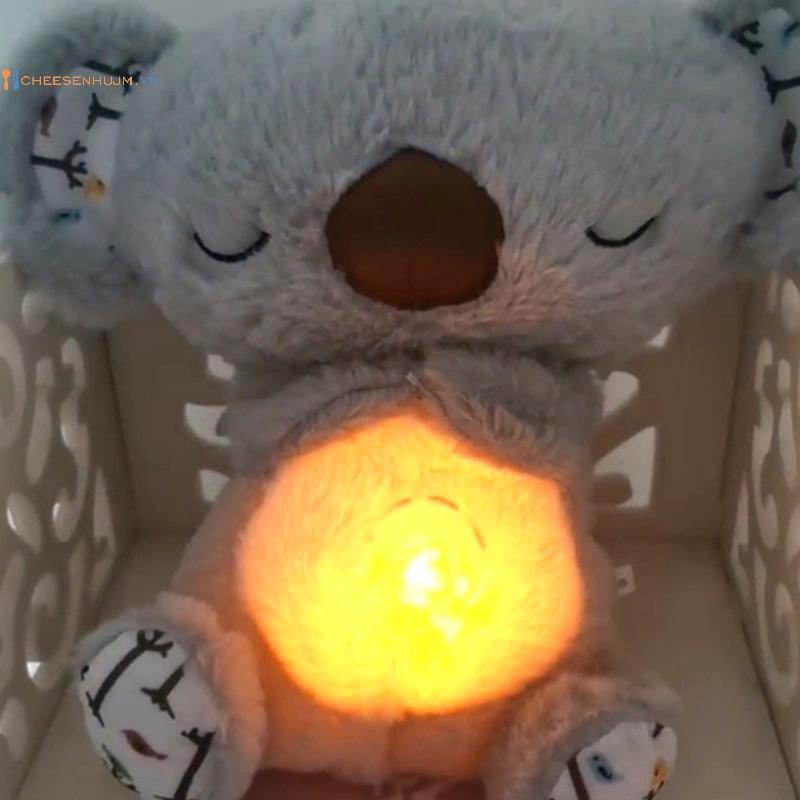 Cs Breathing Bear Baby Soothing Koala Plush Doll Toy Baby Kids Soothing Music Baby Sleeping Companio