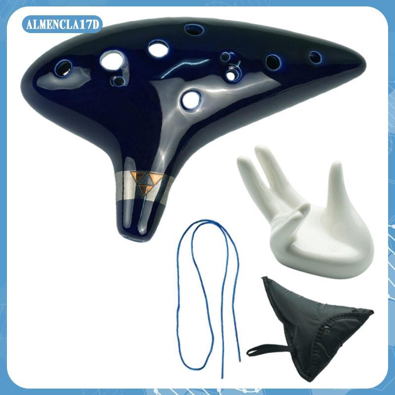 Ocarina Nhạc cụ 12 lỗ bằng gốm chất lượng cao cấp Màn hình âm nhạc cho trẻ mới biết đi Quà tặng sinh