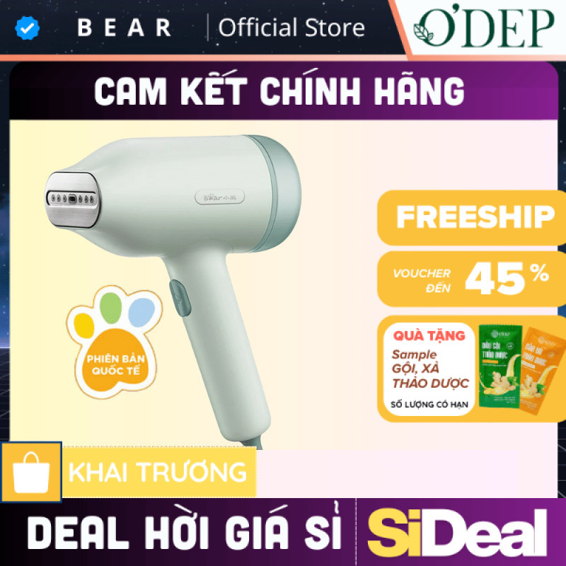 Bàn ủi hơi nước cầm tay Bear 120ml, làm nóng nhanh 10 giây, gọn nhẹ GTJ-B10S1 - SIDEAL SIA