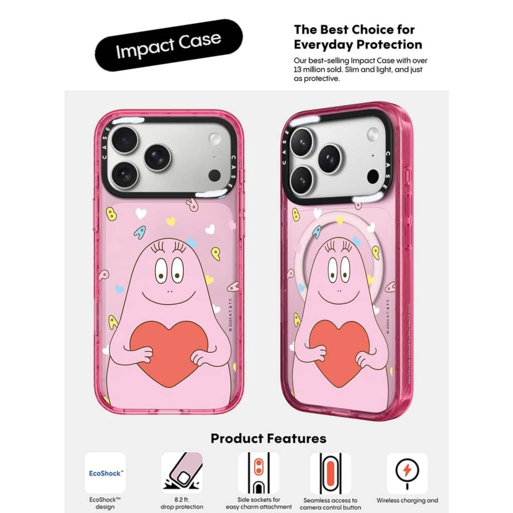 CASECASE X Mr Bubble Raise Love Pink Fizz Color Clear Hard Từ Hút Tác Động Dành Cho Apple IPhone 12 