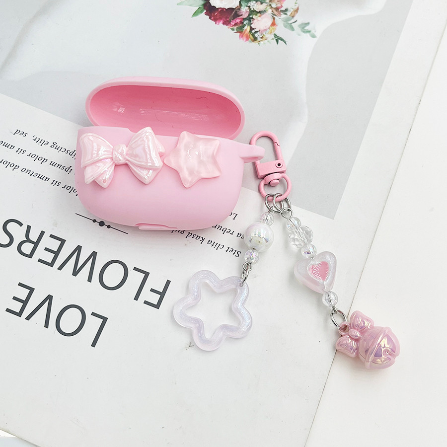 Ốp điện thoại nghe dễ thương cho EarFun Air 2 NC / Air Mini 2 / Clip Case Silicone có nắp keychian c