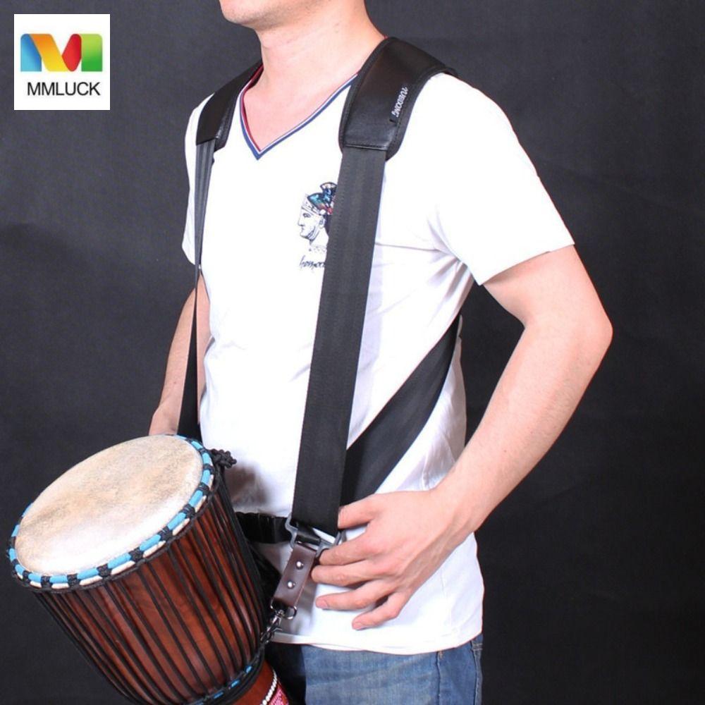 Dây đeo ba lô trống Châu Phi MMLUCK, Dây đeo vai thay thế đệm dày Djembe, Dây trống tay có thể điều 