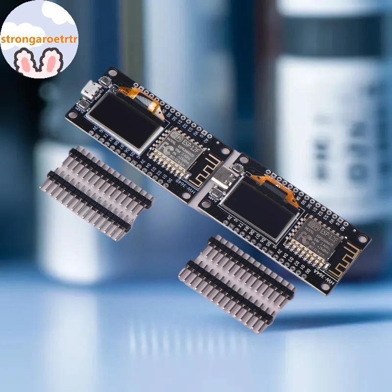 Bảng phát triển Strongaroetrtr ESP8266 Tích hợp màn hình OLED 0,96 Inch có hộp bảo vệ, mô-đun không 
