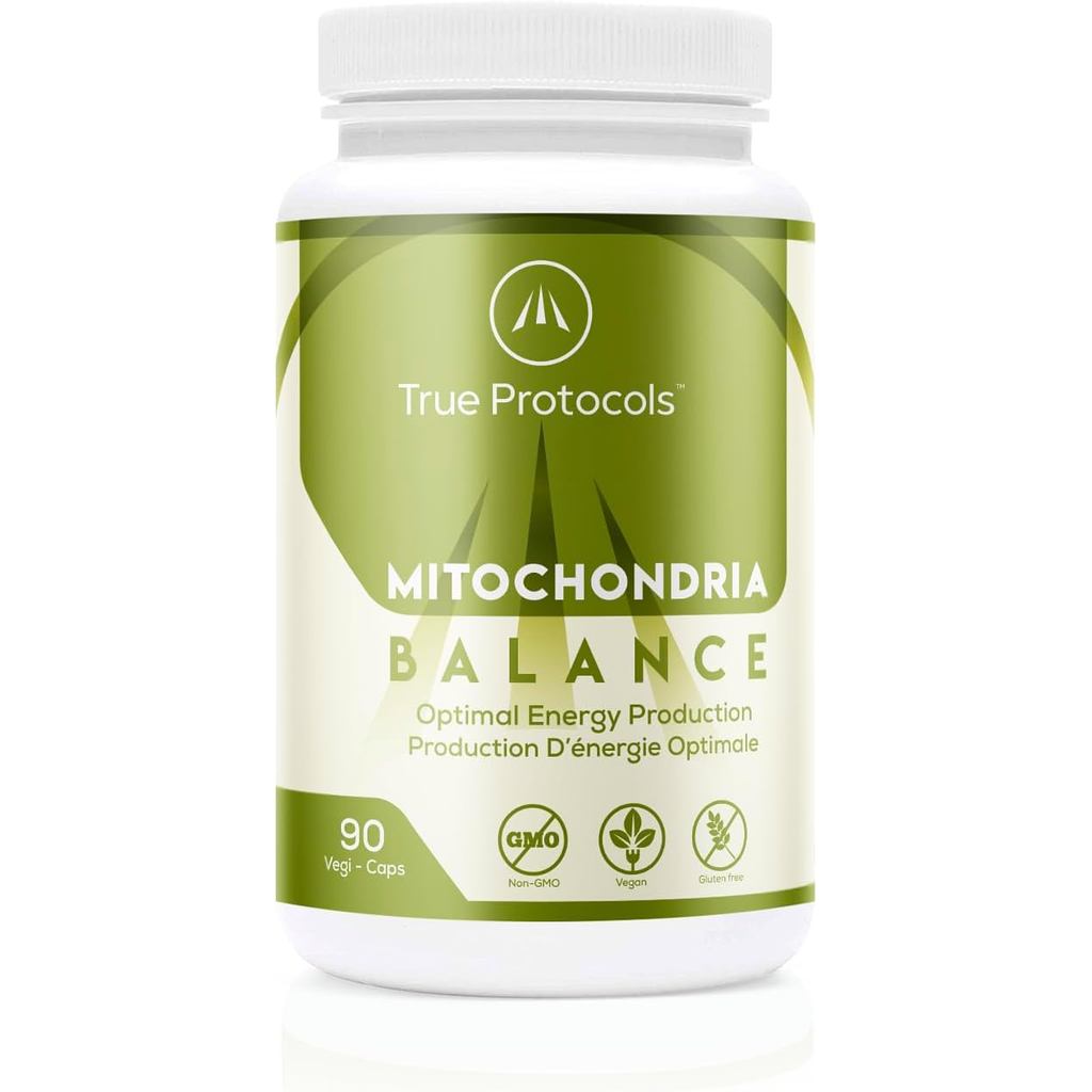 TRUE PROTOCOLS - Cân bằng ty thể - L-Carnitine (250mg) + CoQ10 (100mg) + PQQ (2.5mg) + Vitamin B1, B