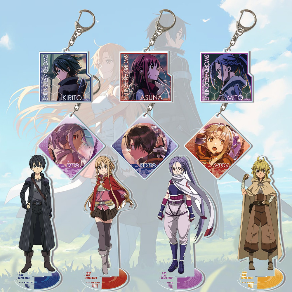 2026 Sword Art Online Progressive Movie SAO Acrylic Standee & Keychain Set Asuna Kirito Mito Klein A