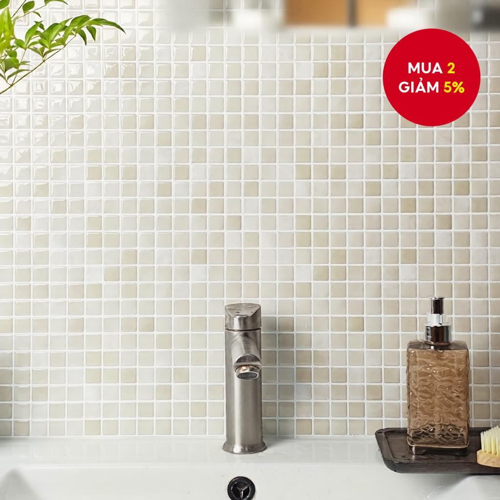 Gạch Mosaic Dán Tường 10 Tấm 10x10 Inch Tự Dính Cho Nhà Bếp, Phòng Tắm, Lò Sưởi, RV