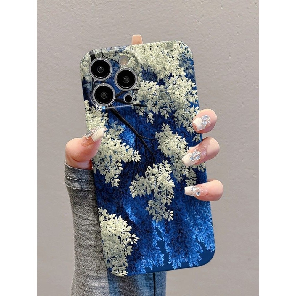 Hoa Blues Thích Hợp Cho Apple 17E Phim Vỏ Điện Thoại iPhone16 / 15 / 14 / 13Pro Premium 12 Cứng Nhỏ