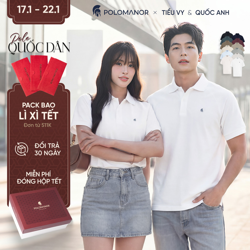 [TẾT 2026] Áo polo nam cao cấp BASIC DIAMOND, POLO QUỐC DÂN vải CVC Diamond, sang trọng - POLOMANOR