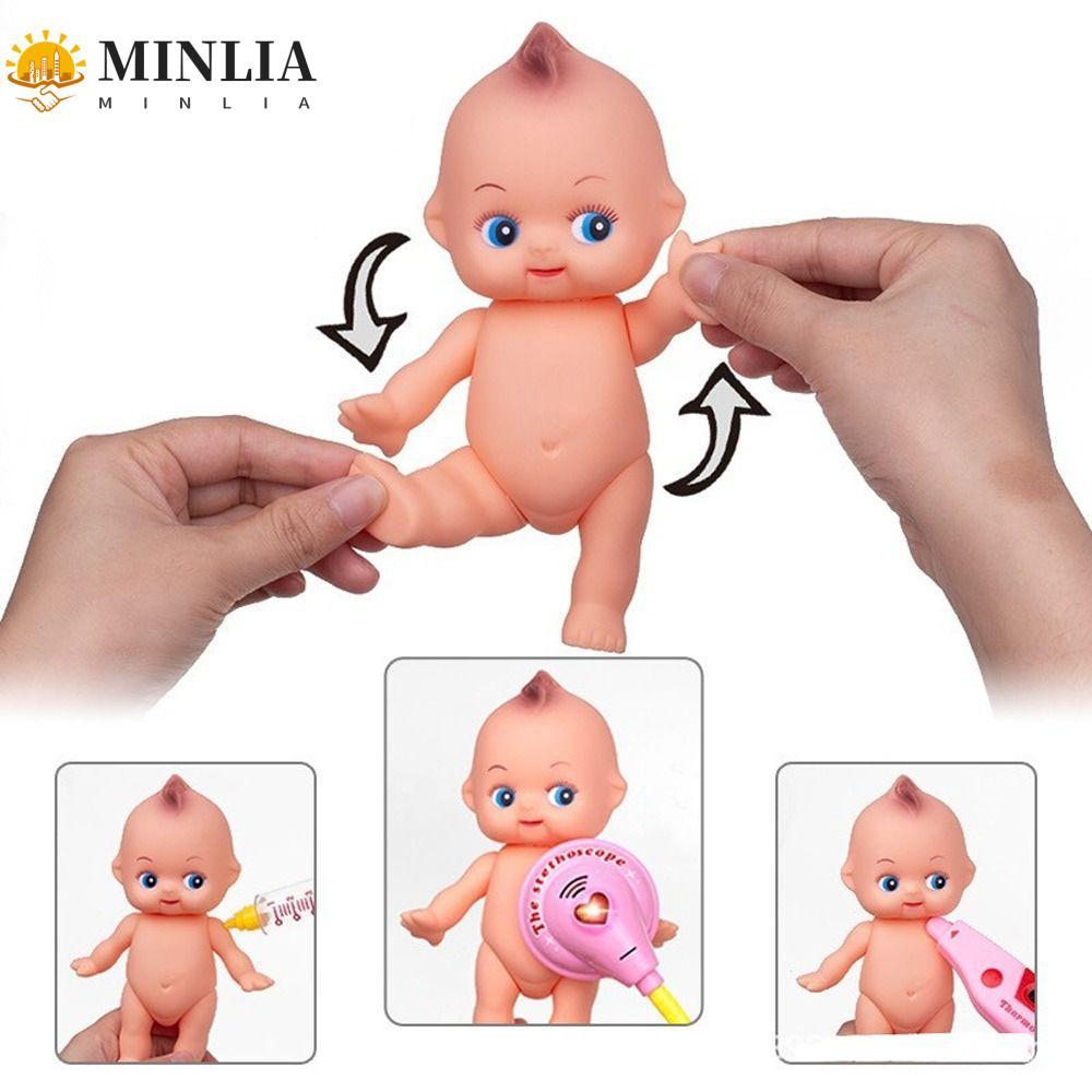 MINLIA Đồ chơi búp bê trẻ em, Phong cảnh chơi búp bê nhân tạo Giả sơ sinh, Phụ kiện búp bê 16cm Chân