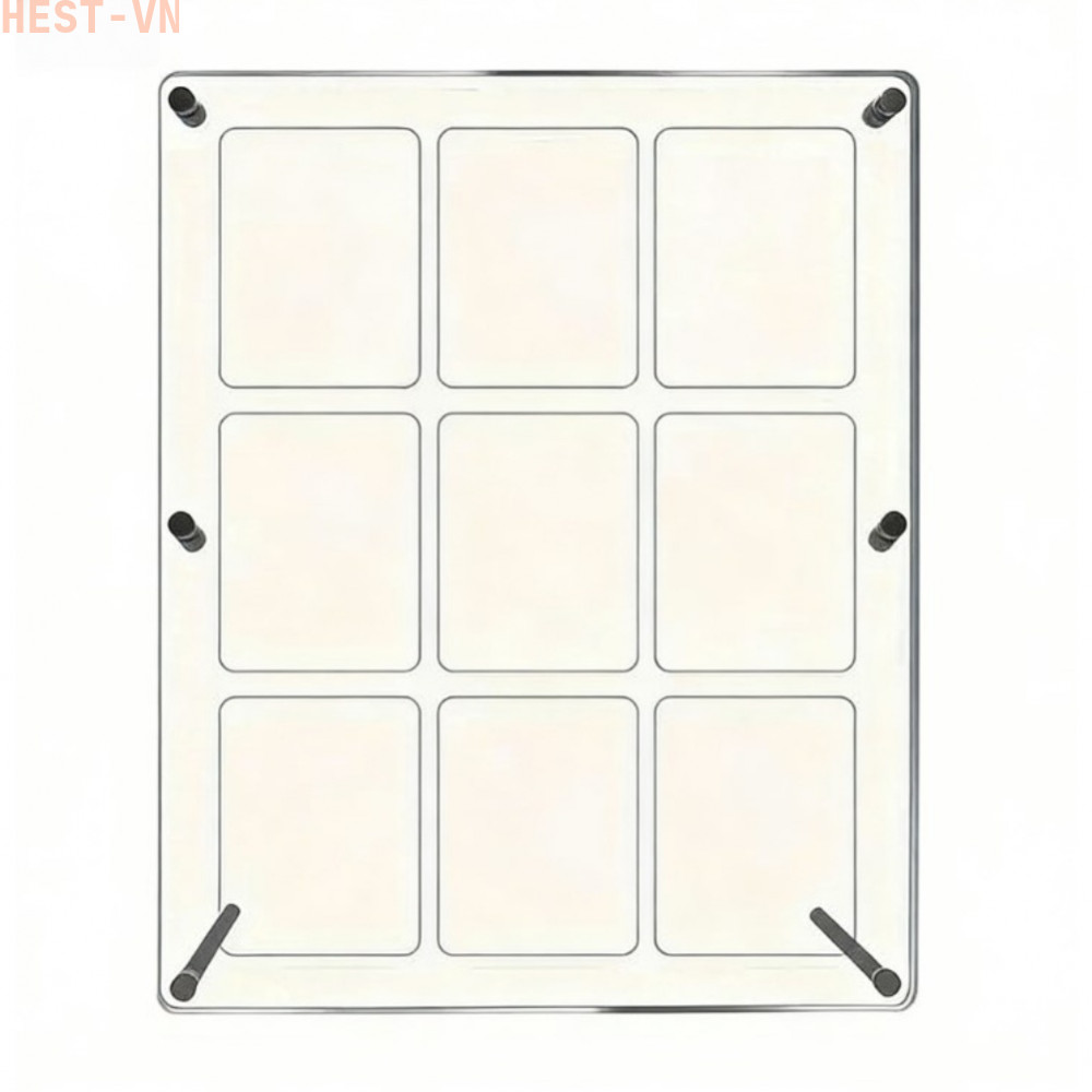 Acrylic CD and Photo Display Stand, Multi-compartment Photo Frame Ornament