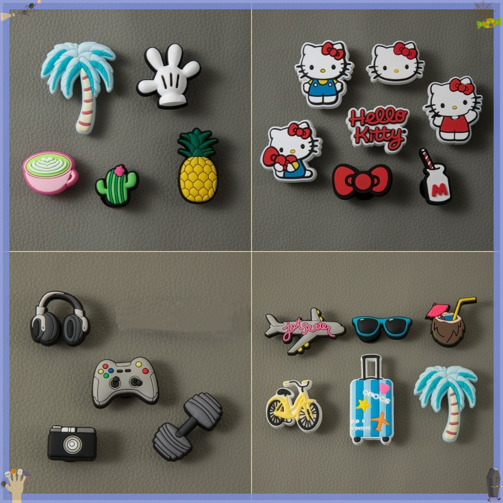 3/6 Set Travel Classic Series DIY Sandals Phụ kiện Sandals Stickers cho lỗ giày trang trí Stickers C