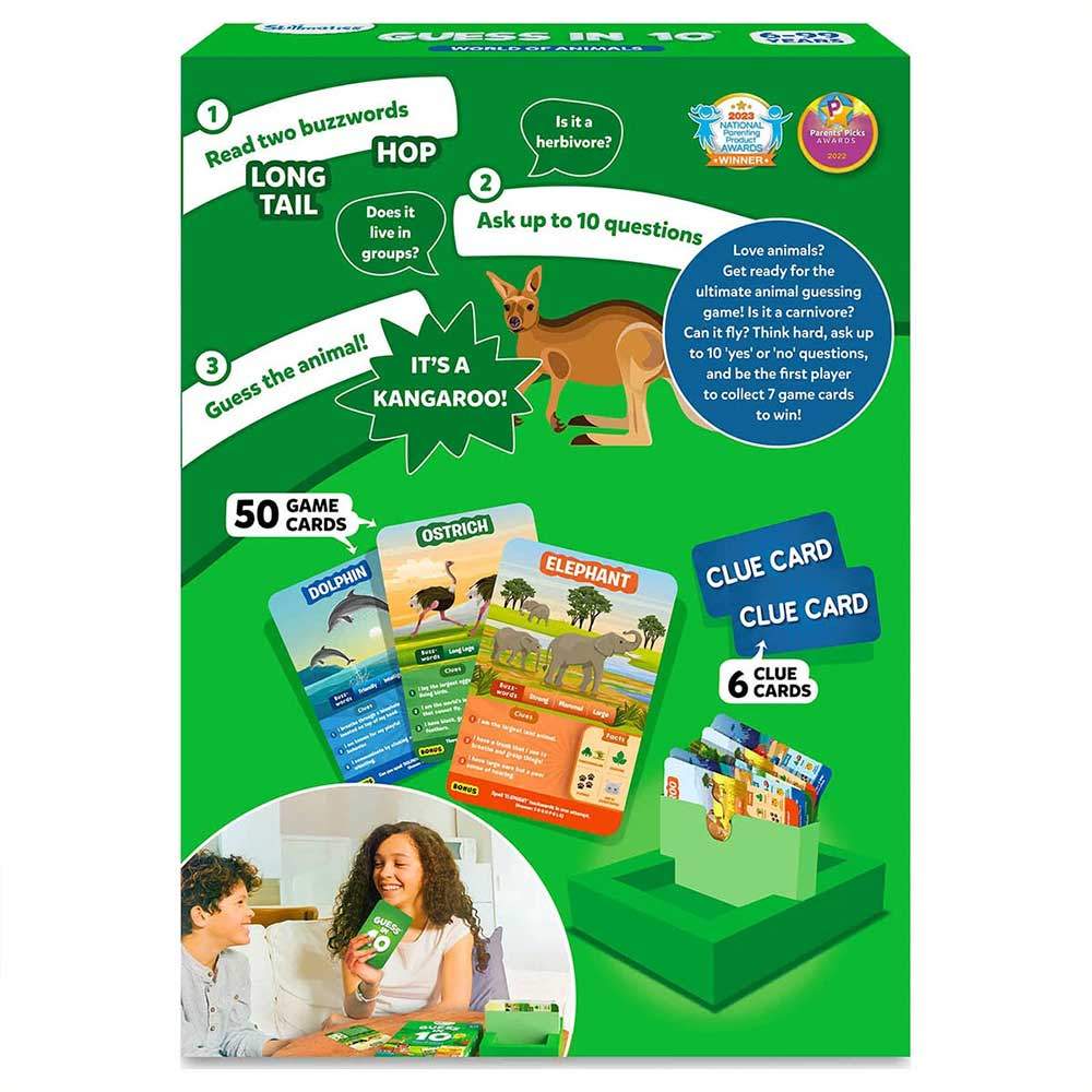 Educational Card Game : Animal Planet - Guess in 10 Kids Table Top Game Gifts for Boys and Girls Car