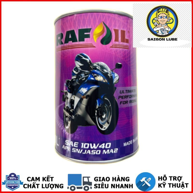 Nhớt tổng hợp RAFOIL 10W40 dành cho xe số, côn tay - Nhập khẩu UAE