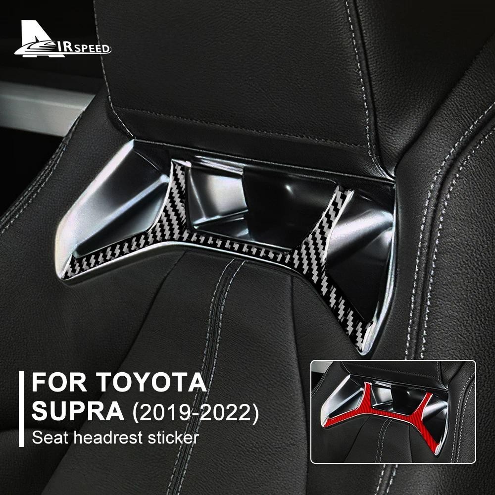 Thật Mềm Sợi Carbon Miếng Dán Cho Xe Toyota Supra GR A90 A91 MK5 2019 2020 2021 2022 Ghế Tựa Đầu RHD