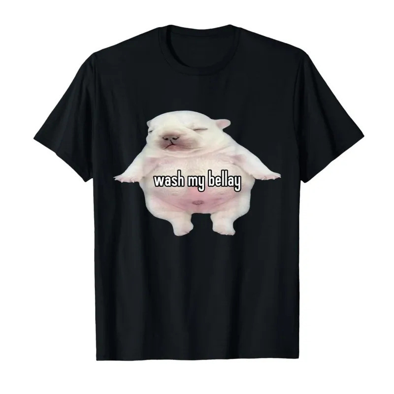 Pibble Meme Ngộ nghĩnh Áo Thun Bụng Của Tôi Dành Cho Nam Nữ Cotton 1 Tay Ngắn 1006-1
