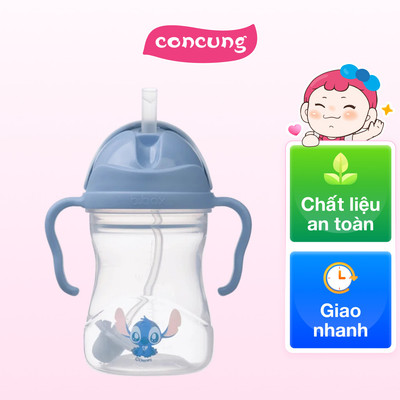 Bình nước 360 độ cho bé tập uống nước Bbox 240ml (Xanh dương, stitch)