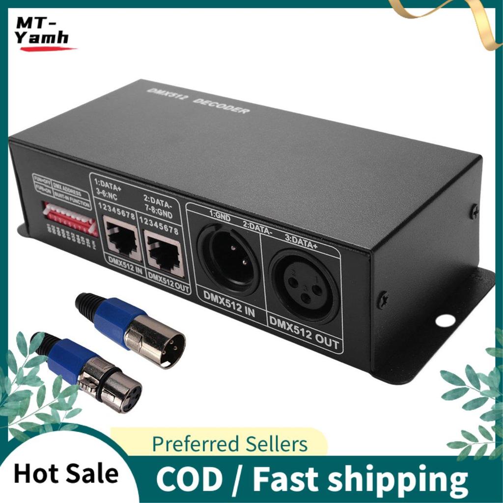 Bộ giải mã 3CH DC12-24V RGBW 512 Bộ giải mã LED RGB LED DMX512, DMX512-3CH