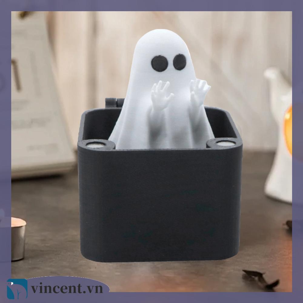 [vincent.vn] Ghost In A Box Halloween Ghost Figurine Funny Gag Quà tặng Halloween (Sợ hãi)