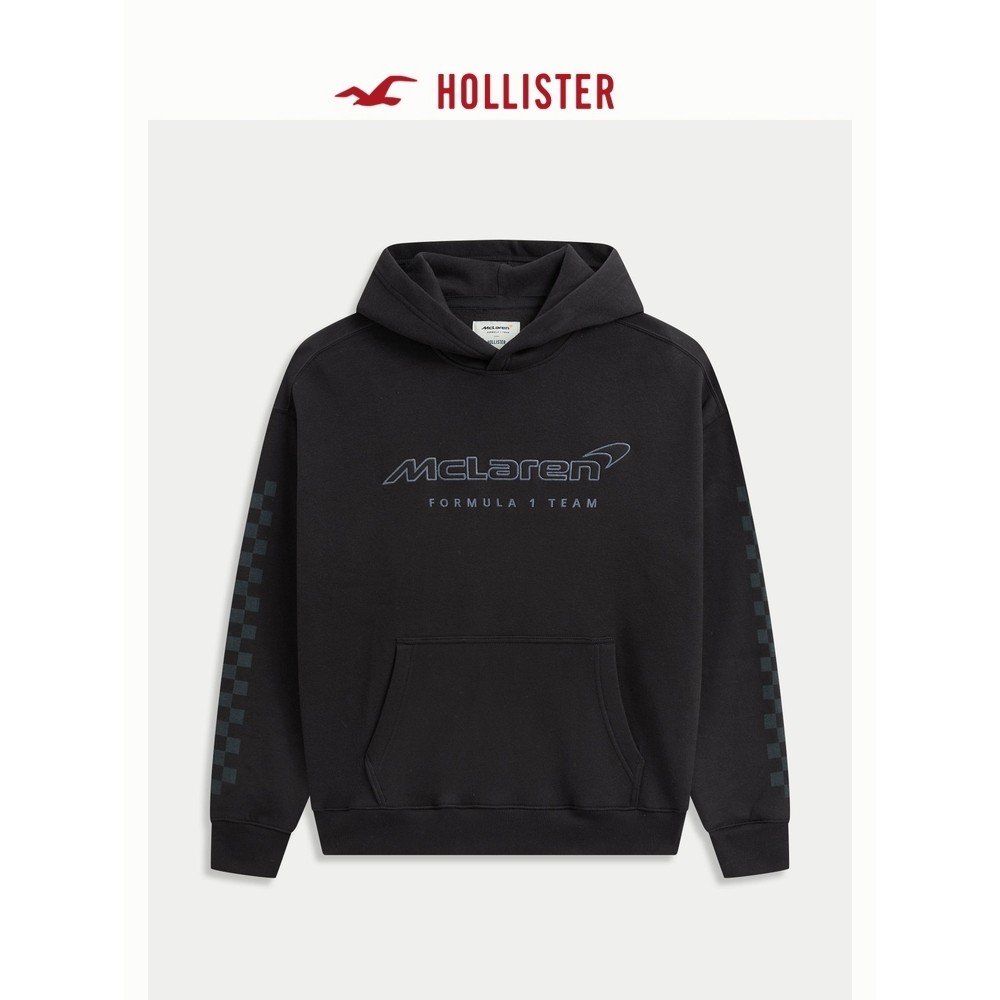 Hollister McLaren Chữ In Logo Đua Người Hâm Mộ Mới Dạo Phố Có Mũ Trùm Đầu Áo 0130