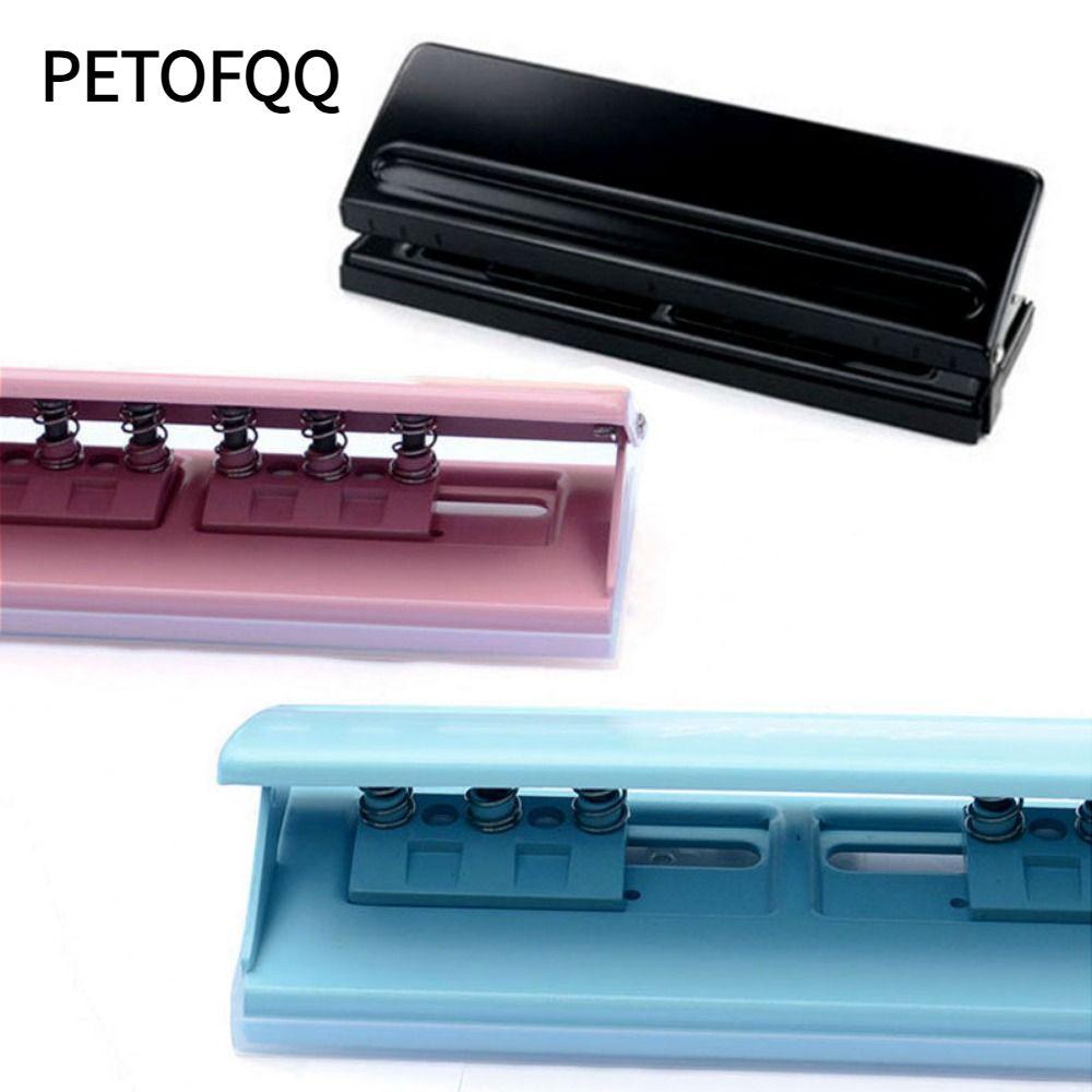 PETOFQQ Loose Leaf Puncher Nhật ký kim loại Binding Notebook Paper DIY