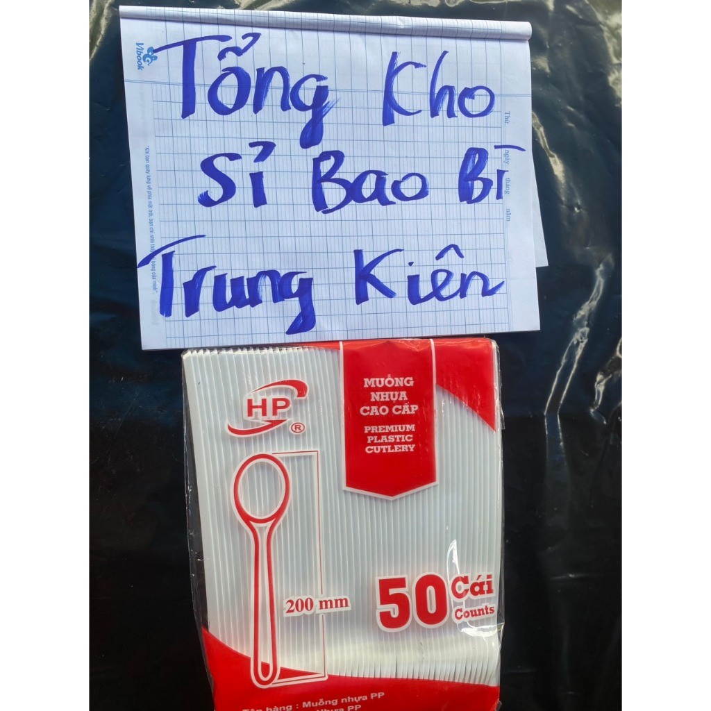 50 Muỗng Trà Sữa 20CM Dùng Một Lần Cao Cấp , Muỗng Dùng Cho Ly 700ml , ly 800ml , 900ml , 1000ml