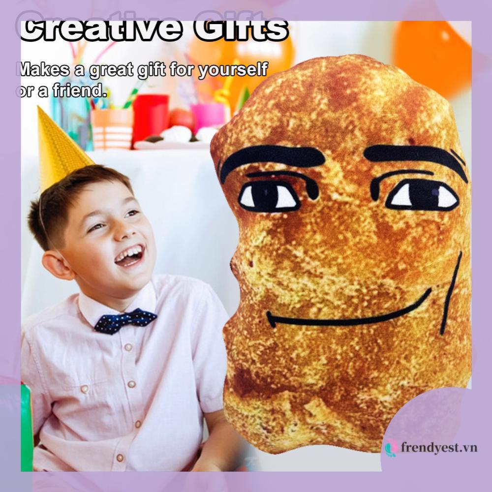 [frendyest.vn] Gà Nugget Meme Đồ Chơi Sang Trọng Sáng Tạo Ngộ nghĩnh Khối Gà Lớn Gối Sang Trọng
