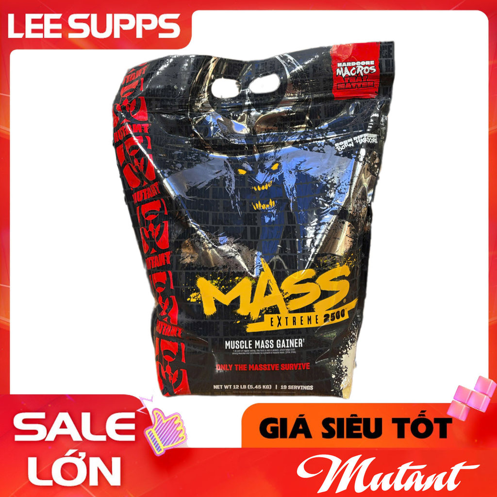 Mutant Mass 12Lbs vị Cookie – Mass Gainer Cao Năng Lượng, Hỗ Trợ Tăng Cơ