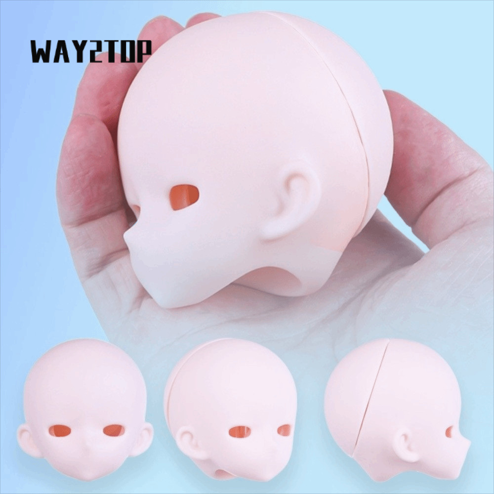 WAY2TOP 1 / 4 BJD Anime Headsculpting, Anime-Style Openable Bjd Baby Head, Bjd Phụ Kiện Da Trắng PVC