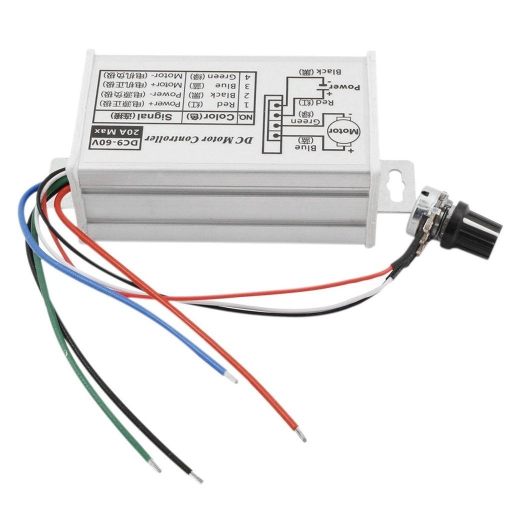 063 Bộ Điều Khiển Tốc Độ Động Cơ DC 9-60V PWM DC Bộ Điều Biến Độ Rộng Xung Tối Đa 12V 24V 60V 20A
