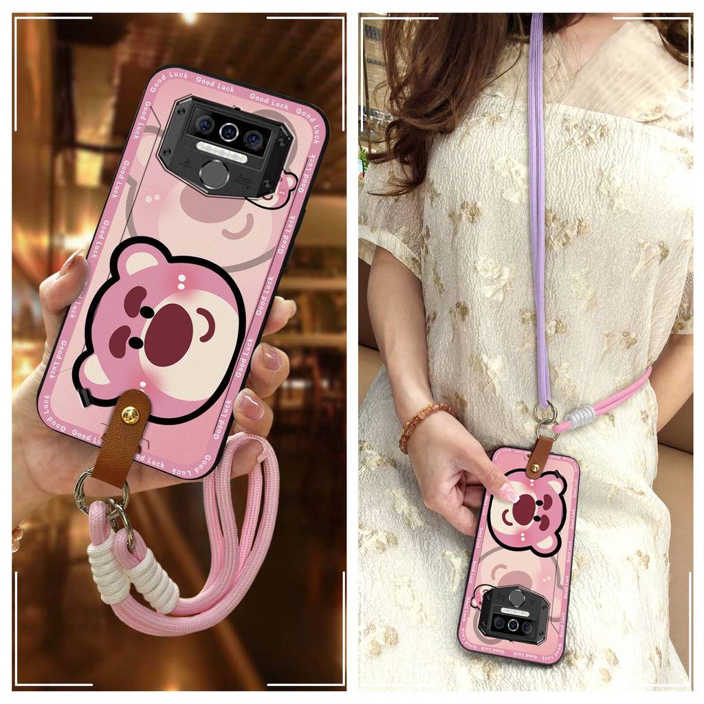 Ốp Lưng Mềm Dây Buộc Ốp lưng Oukitel WP5 / WP5 Pro TPU Bảo Vệ Hoạt Hình Đeo Ngang Vòng Cổ Silicon Ch