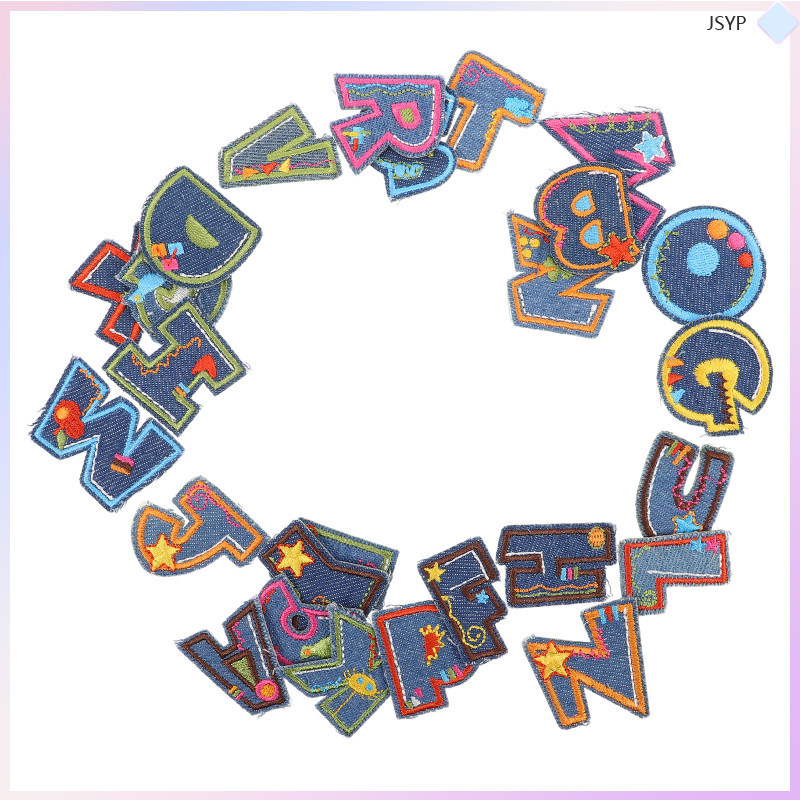 Thêu Miếng Dán Chữ Thêu Miếng Dán Quần Áo Bảng Chữ Cái Móc Táo junshaoyipin