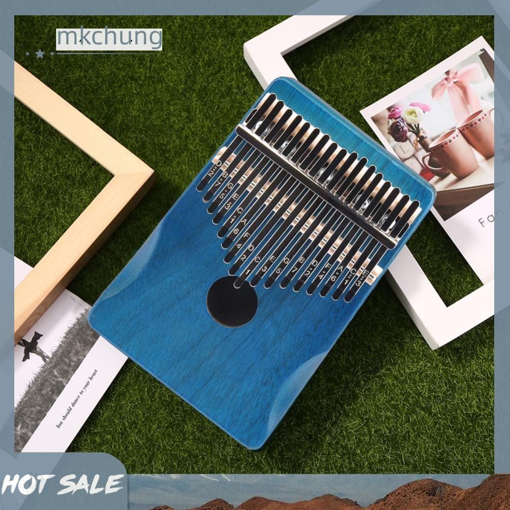 17 phím Gỗ gụ Mbira Thumb Piano Nhạc cụ (Xanh dương)